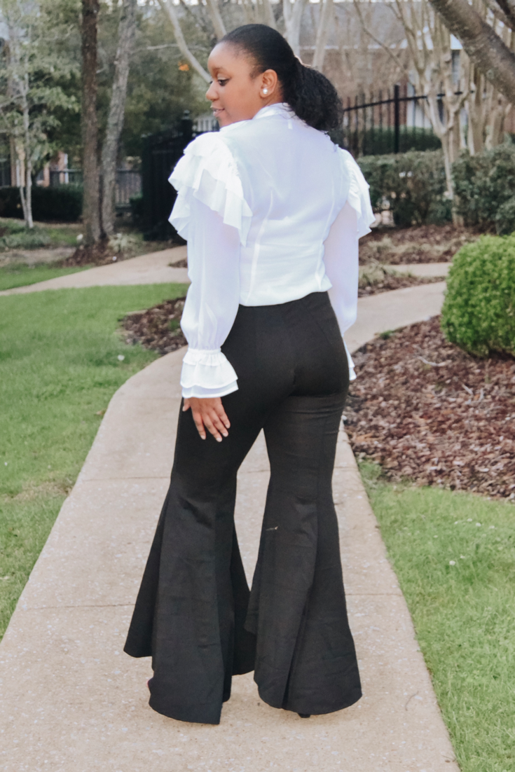 Black Flare Pants Outfit